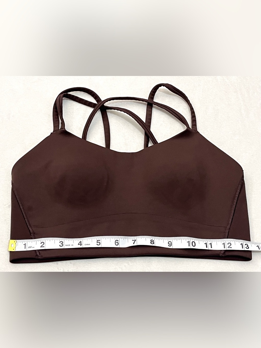 Move Theology Women's Strappy Goddess Sports Bra Bralette Brown Size Medium - Picture 4 of 11